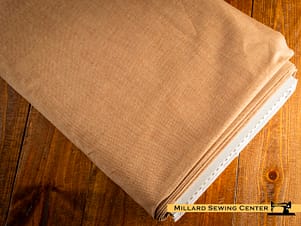 Cotton Fabric, 44″ Wide in Chambray Brown by Tilda