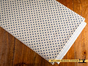 Cotton Fabric, 44" Wide in Woven Polkadot Blue by Tilda