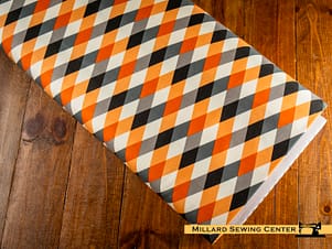 Cotton Fabric, 43"/44" Wide Frank and Friends in Diamonds Orange by Riley Blake