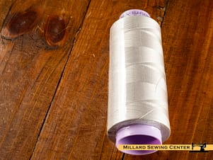 Silk Finish 50wt Mercerized Cotton Sewing Thread in 13966 Stainless Steel by Mettler