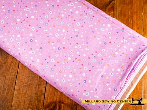 Cotton Fabric, 44" Friendship Bracelet Club in Scattered Beads Light Purple by Camelot Fabrics