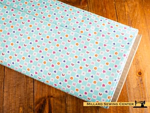 Cotton Fabric, 44" Friendship Bracelet Club in Sweetheart Check Blue by Camelot Fabrics