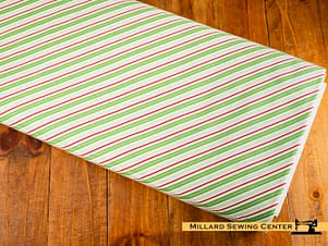 Cotton Fabric, 43"/44" Wide Claus & Co. in Candy Cane Stripes Multi by Riley Blake