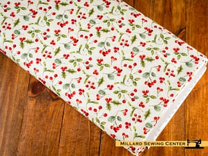 Cotton Fabric, 43"/44" Wide Holiday Spirit in Berries Cream by Riley Blake