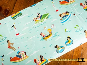 Cotton Fabric, 43"/44" Wide Happy Haven in The Good Life Aqua by Riley Blake