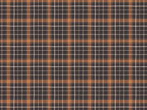 Cotton Fabric, 44" Pumpkins and Paws Collection in Harvest Plaid Charcoal by Camelot Fabrics