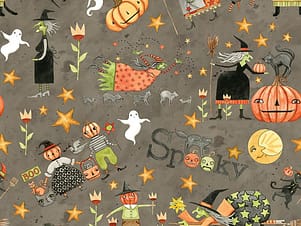 Cotton Fabric, 43"/44" Wide Spooky in Main Tombstone by Riley Blake Designs