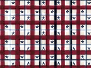 Cotton Fabric, 43"/44" Wide Valor is Never Forgotten in Plaid Red by Riley Blake Designs