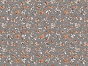 Cotton Fabric, 44" Pumpkins and Paws Collection in Witchy Leaves Grey by Camelot Fabrics