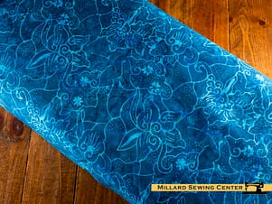 Cotton Fabric, 107"/108" Wide Back Batiks in Vibrant Pointillism Bluejay by Riley Blake