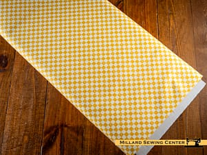 100% Cotton Fabric, 43"/44" Wide in Check Please! 1/4" Check Mustard by Riley Blake Designs