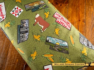 Cotton Fabric, 44" NIFS Custom Print in Nebraska by Patrick Lose for Northcott Fabrics