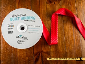 Bias Tape: Stripes 2 1/2" Single Fold Available in Multiple Colors by Riley Blake