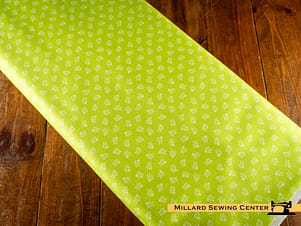 Cotton Fabric, 43"/44" Wide Chasing Rainbows in Scattered Stems Green by Riley Blake