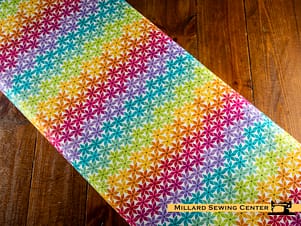 Cotton Fabric, 43"/44" Wide Chasing Rainbows in Stellar Weave Rainbow by Riley Blake