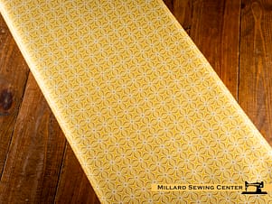 Cotton Fabric, 43"/44" Wide Chasing Rainbows in Interlink Yellow by Riley Blake