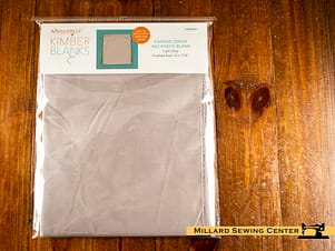 Embroidery Blank, Canvas Cinch Backpack Light Grey by Kimberbell