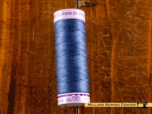 Silk Finish 50wt Mercerized Cotton Sewing Thread in 1365 True Navy by Mettler