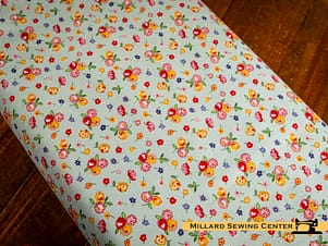 Cotton Fabric, 43"/44" Wide Dear Sweethearts in Calico Blue by Riley Blake Designs