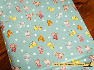 Cotton Fabric, 43"/44" Wide Dear Sweethearts in Toy Toss Teal by Riley Blake Designs
