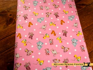 Cotton Fabric, 43"/44" Wide Dear Sweethearts in Toy Toss Pink by Riley Blake Designs