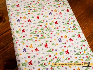 Cotton Fabric, 43"/44" Wide Dear Sweethearts in Flowers & Bows Multi by Riley Blake Designs