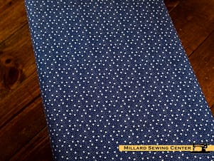 Cotton Fabric, 43"/44" Wide Dear Sweethearts in Star Dots Navy by Riley Blake Designs