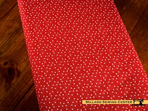 Cotton Fabric, 43"/44" Wide Dear Sweethearts in Star Dots Red by Riley Blake Designs