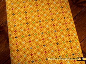Cotton Fabric, 43"/44" Wide Dear Sweethearts in Pinwheels Yellow by Riley Blake Designs