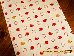 Cotton Fabric, 43"/44" Wide Cotton Nook in Apples Vintage White by Riley Blake