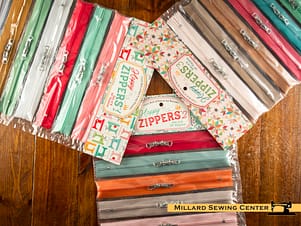 Zippers, Happy Zippers in 8 Assorted Colors by Lori Holt for Riley Blake