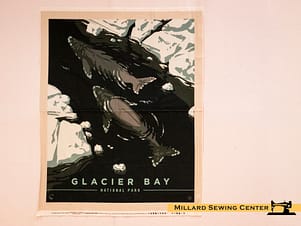 Cotton Fabric Panel, 43"/44" Wide National Parks in Glacier Bay by Riley Blake Designs