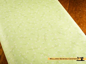 Cotton Fabric, 44″/45″ Wide Kimberbell Basics in Green Pretty Petals by Maywood Studio