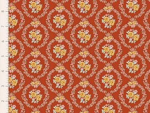 Cotton Fabric, 44″ Wide, Village Life- Mable Rust by Tilda
