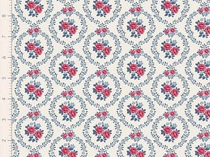 Cotton Fabric, 44″ Wide, Village Life- Mable Cold Cream by Tilda