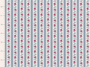 Cotton Fabric, 44″ Wide, Village Life- Agnes Blue by Tilda