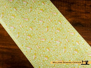 Cotton Fabric, 43"/44" Wide Little Posies in Unicorns Green by Riley Blake Designs