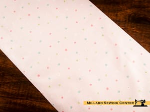 Cotton Fabric, 43"/44" Wide Little Posies in Ditsy Pink by Riley Blake Designs