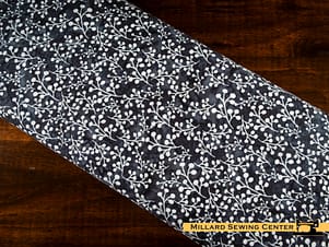 Cotton Fabric, 43"/44" Wide Batiks in Flora Noire Sprigs Moody Blues by Riley Blake