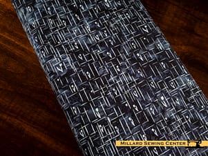 Cotton Fabric, 43"/44" Wide Batiks in Flora Noire Hatch Moody Blues by Riley Blake
