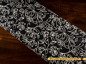 Cotton Fabric, 43"/44" Wide Batiks in Flora Noire Onyx by Riley Blake
