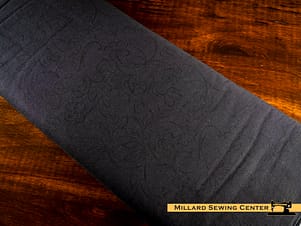 Cotton Fabric, 43"/44" Wide Batiks in Flora Noire Tone on Tone Black Ink by Riley Blake