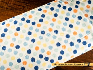 Cotton Fabric, 43"/44" Wide Flannel Love You to the Moon in Dots Multi by Riley Blake Designs