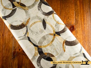 Cotton Fabric, 44" Gatsby in Rings Light Taupe Multi by Northcott Fabrics