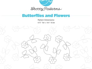 Butterflies And Flowers, 9.15" Paper Pantograph by Groovy Patterns