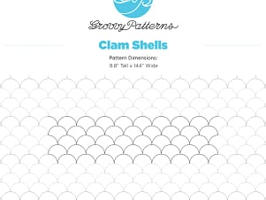 Clam Shells, 8.8" Paper Pantograph by Groovy Patterns