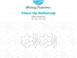 Cheer Up Buttercup, 8.6" Paper Pantograph by Groovy Patterns