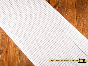 Cotton Fabric, 44" Ripple & Thread in Stripe White by FIGO