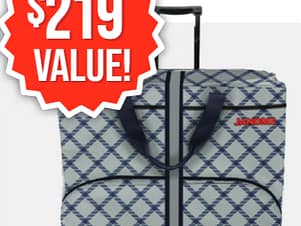 Sewing Machine Trolley, Silver Check