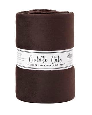 Minky, Wide Back Cuddle Cuts 3 Yard Length in Chocolate by Shannon Fabrics